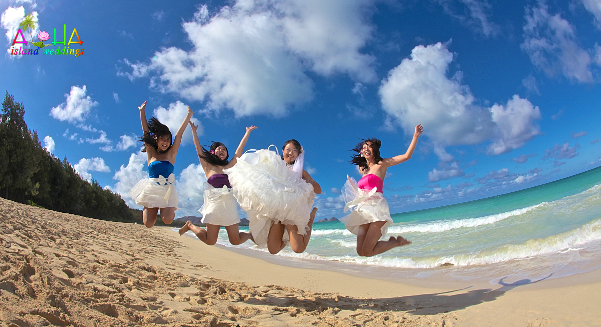 jumping in the air photo shoot with carol on waimanalo beach